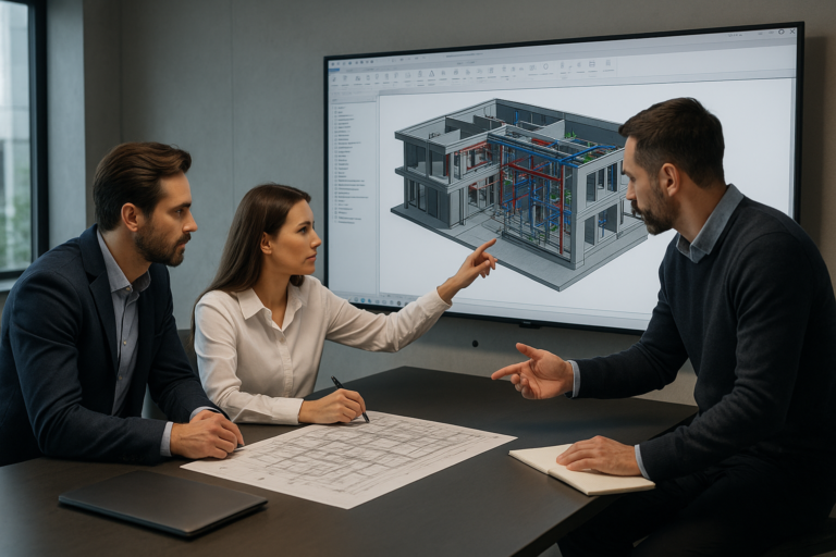 Modern U.S. residence shown with BIM led detailing